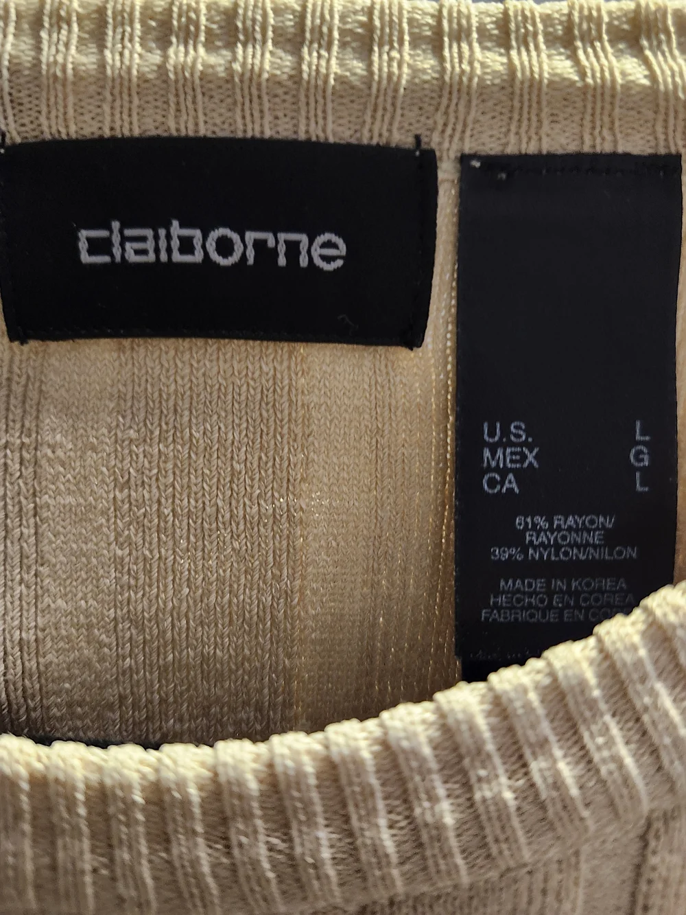 Liz Claiborne classic ribbed